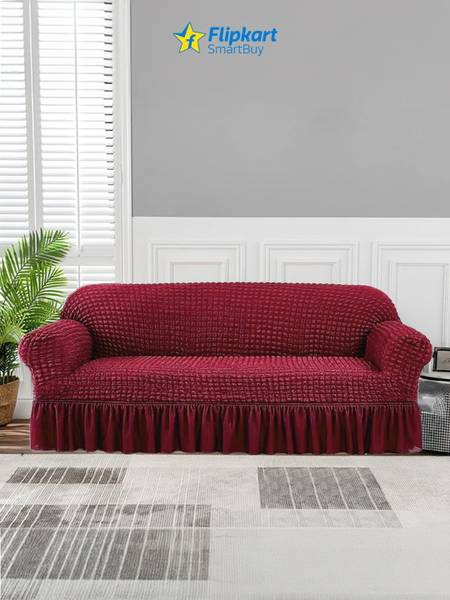 Flipkart SmartBuy Polyester Plain 3 Seater Sofa Cover