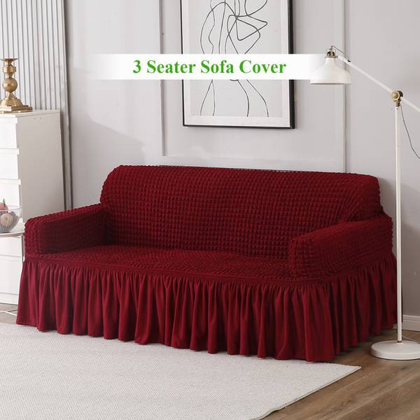 HOKiPO Polyester Plain Sofa Cover