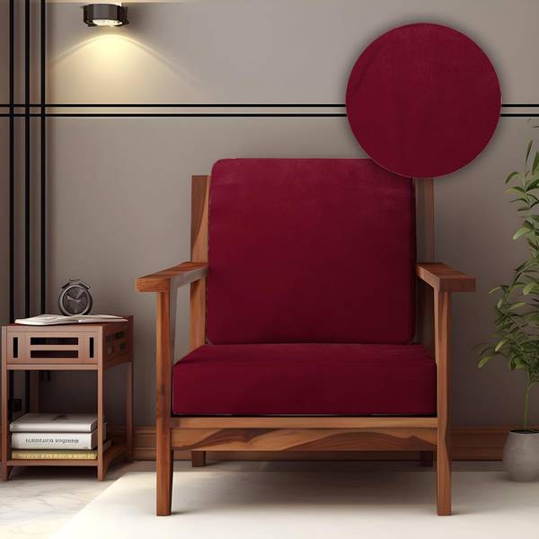 DECORIAN Velvet Plain 3+1+1 Seater Sofa Cover