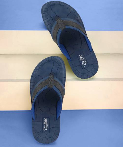 Pu-Pine Comfortable Trending Latest Premium Slippers Men S017 BLUE Slippers