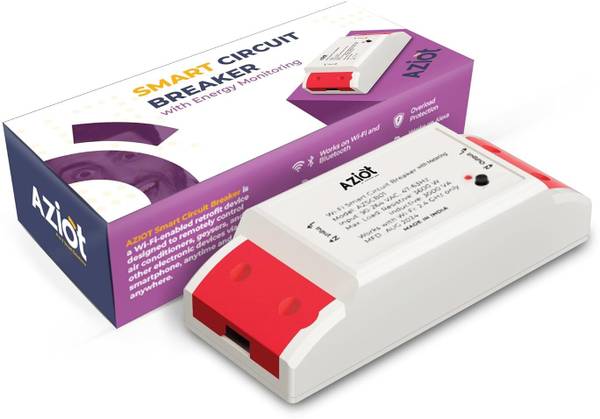 AZIOT WiFi + BLE Smart Circuit Breaker - 16Amp, Energy Metering Smart Switch