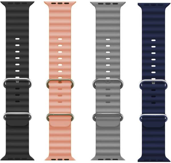 PUNAK Ocean Smart Watch Strap Belt for Ultra Watch 49 mm, Series 8 / 7 45 mm, Series 6 / 5 / 4 44 mm, Series 3 / 2 / 1 42 mm, T800 Ultra, Watch 8 Ultr...