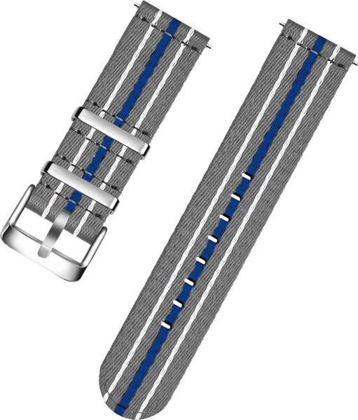 TIMEWEAR Strap with Quick Release Pin Sidebar, Nylon Braided Sports, Compatible Lug width 22 mm Fabric Watch Strap