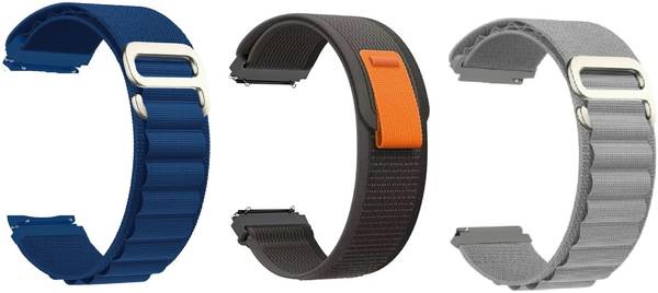 KHR 22MM Smart Watch Alpine Strap Belt For Noise ColorFit Pro 3 | Pro 3 Alpha | Pro 3 Assist | NAV | Nav+ | Excel | Icon Plus | Pulse Buzz | Grande | ...