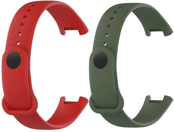 AIFEI PACK OF 2 Soft Silicone Classic Strap Bands for Redmi Smart Band Pro Smart Watch Only, Comfort and Flexible Straps for Men Women and Boys & Girl...