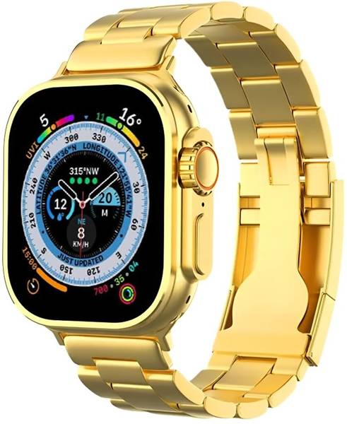Sav Amaze Golden Smartwatch 49mm Stylish Design Bluetooth Call
