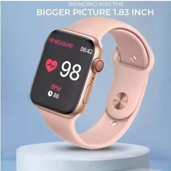 RGV I8 Pink-A1 Full Screen Touch Smart Watch Specially Made for Girl & Women Smartwatch
