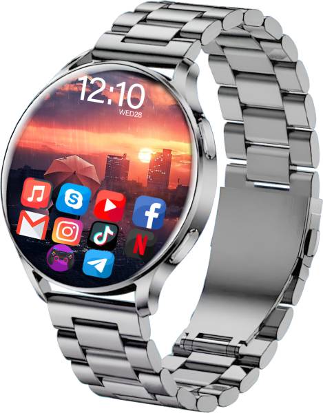 Gamesir Active 2 Round Stay Connected with YouTube, Facebook, and Insta Notifications Smartwatch