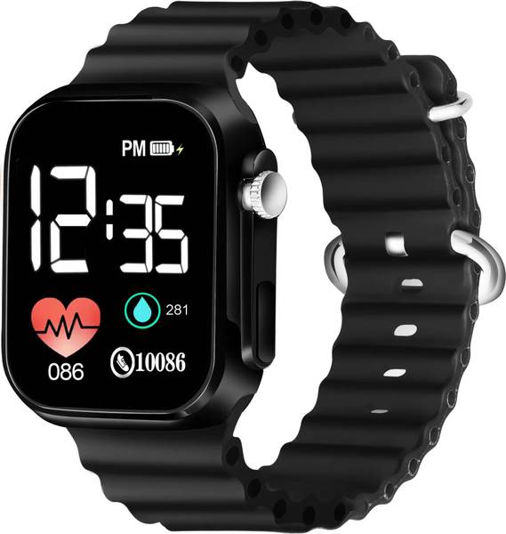 HLMT Ultra Design Digital LED TIME DISPLAY Watch for Kids 4-12 Years Smartwatch