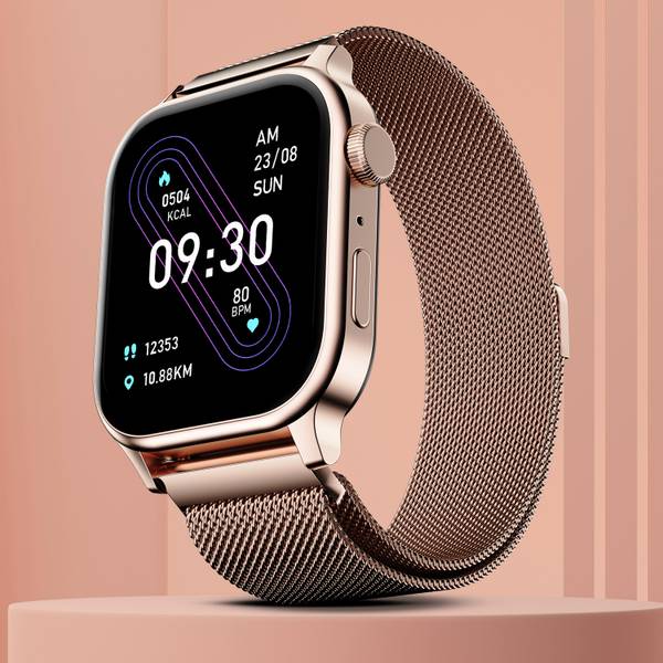 Fire-Boltt Rise Luxe Bluetooth Calling 47mm (1.85), Metal Body & Rotating Crown, 123 Sports Smartwatch