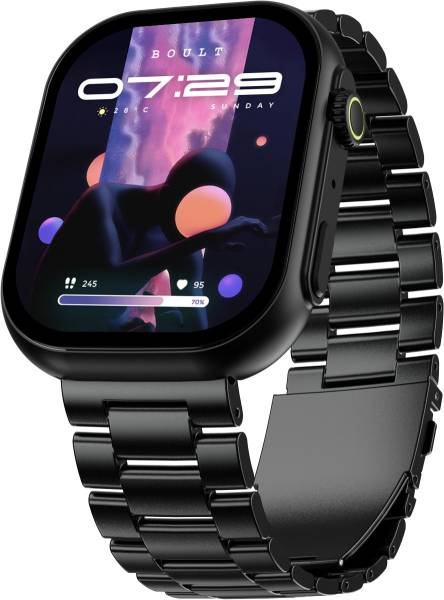 Boult Drift Max 2.01''HD Screen,BT Calling, Working Crown, Complete Health Track, IP68 Smartwatch