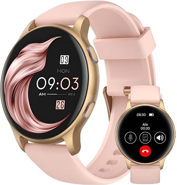 Melbon Pink Active 2 Bluetooth Calling Watch Fitness Health Sports Weather Music Smartwatch