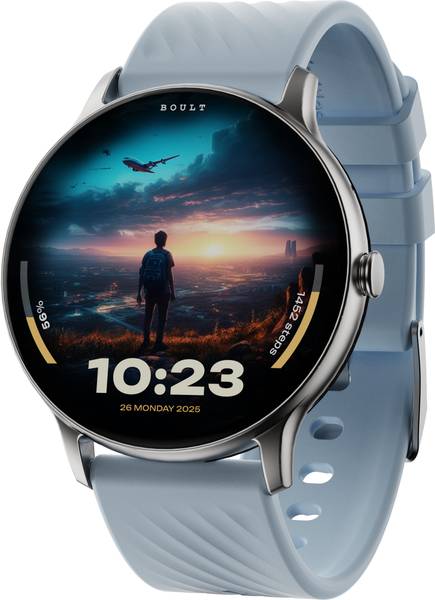 Boult Dire 1.38'' 2.5D Curved HD Display, 500Nits, 250+ Watch Faces, Health Track,IP67 Smartwatch