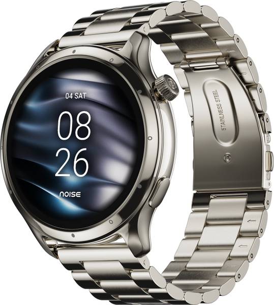 Noise Mettle 1.4'' display, Stainless Steel finish with Metal Strap, Bluetooth Calling Smartwatch