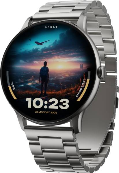 Boult Dire 1.38'' 2.5D Curved HD Display, 500Nits, 250+ Watch Faces, Health Track,IP67 Smartwatch