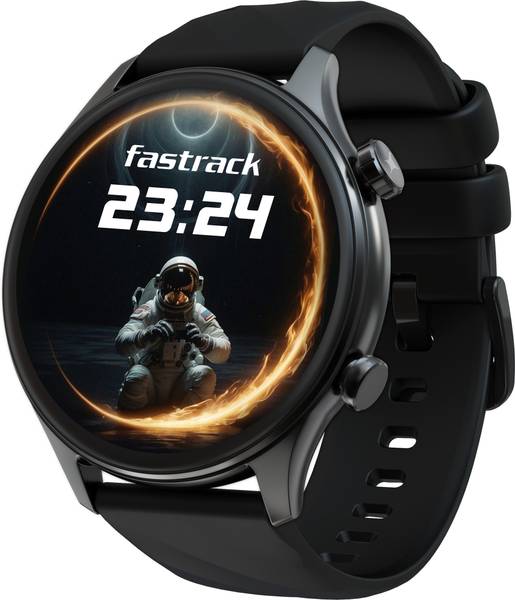 Fastrack Optimus 2 Pro,36.3mm AMOLED Display,AOD,Metal Case,Working Crown,BT Calling,SOS Smartwatch