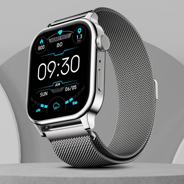 Fire-Boltt Rise Luxe Bluetooth Calling 47mm (1.85), Metal Body & Rotating Crown, 123 Sports Smartwatch