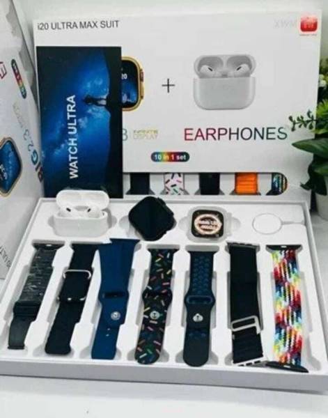 EVAAENTERPRISES evaaenterprises Poco M6 Pro 5G 7 in 1 bud smartwatch combo, HD display Smartwatch