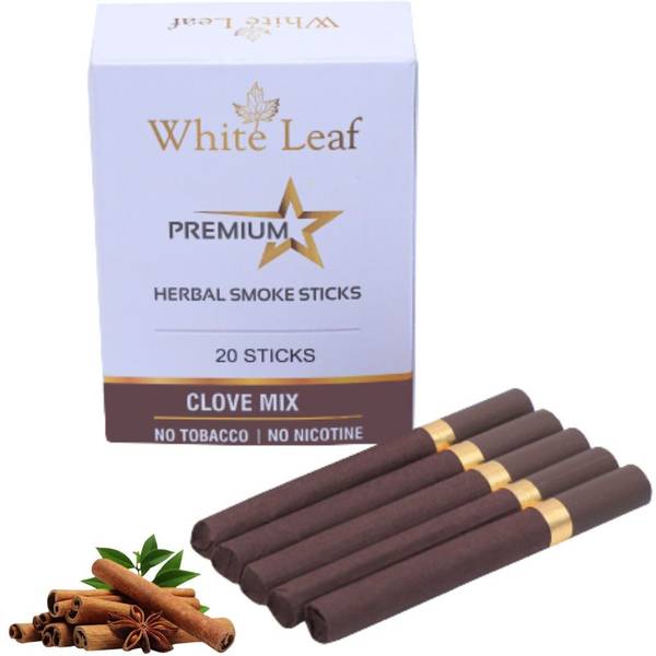 White Leaf NicotineFree Premium Herbal Cigarette Clove Flavour Pack of
