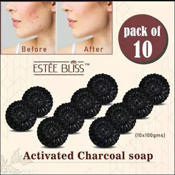 BadaHair Activated Charcoal Soap For Women Skin Whitening Face & Body Soap