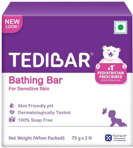 Tedibar Moisturising Baby Bathing Bar 75gx2(Pack of 1)