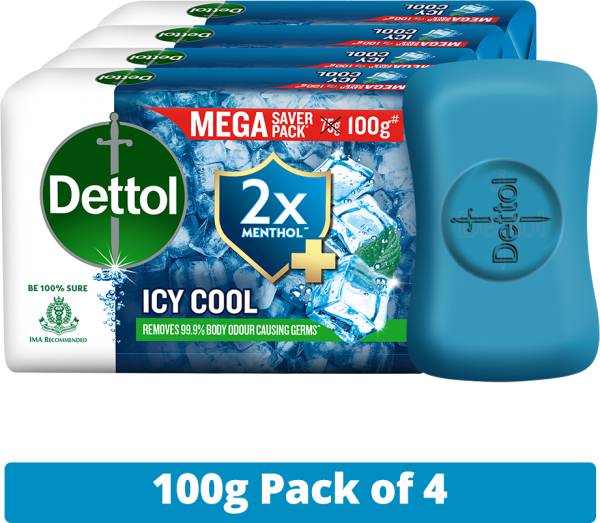 Dettol Icy Cool Bathing Soap Bar With 2X Menthol