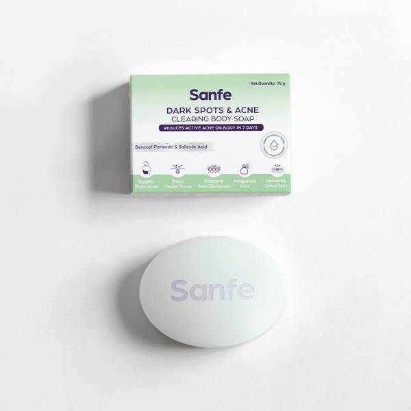 Sanfe Dark Spots & Acne Clearing Body Soap Prevents Acne & Spots Salicylic Acid