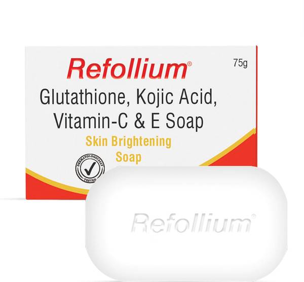 Refollium Kojic Acid with Glutathione Soap For Skin Lightening, Pigmentation & Sun damage
