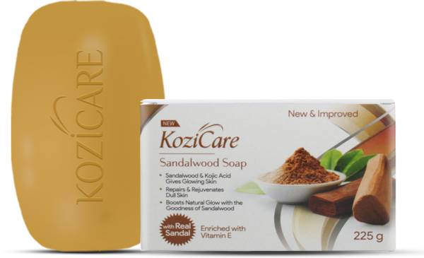 Kozicare Sandalwood Soap Pack of 3 - Glowing Skin with Sandalwood & Kojic Acid