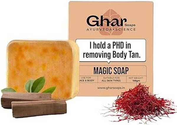 Xelova GharSoaps Magic Soap SandalWood And Saffron and Glowing