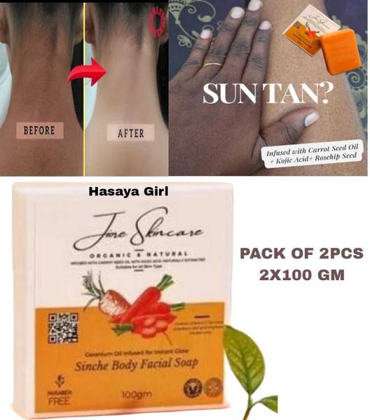 HGHASAYAGIRL Jiore Sinche Body Facial Soap. Brightening formulation DTAN REMOVAL 2PC DTEN