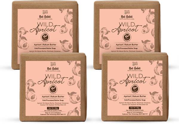 Nat Habit Wild Apricot Soap - Protects Natural Oils, Fights Aging & Clears Blemishes