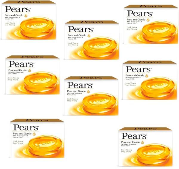 Pears Pure & Gentle Soap Bar, Paraben-Free Body Soaps For Soft Skin
