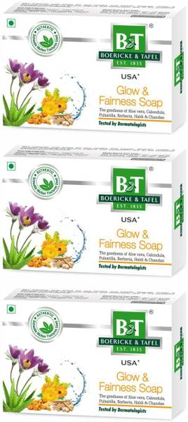 Boericke & Tafel Fairness Soap - Sandal Wood & Aloe Vera for glowing and clear skin-(Pack of 3)
