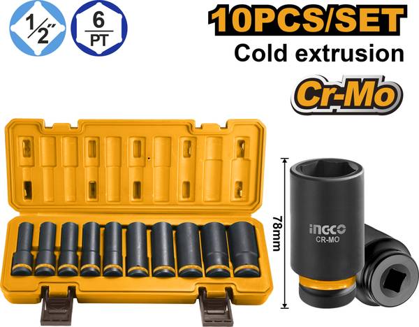 INGCO 10 Pcs 1/2