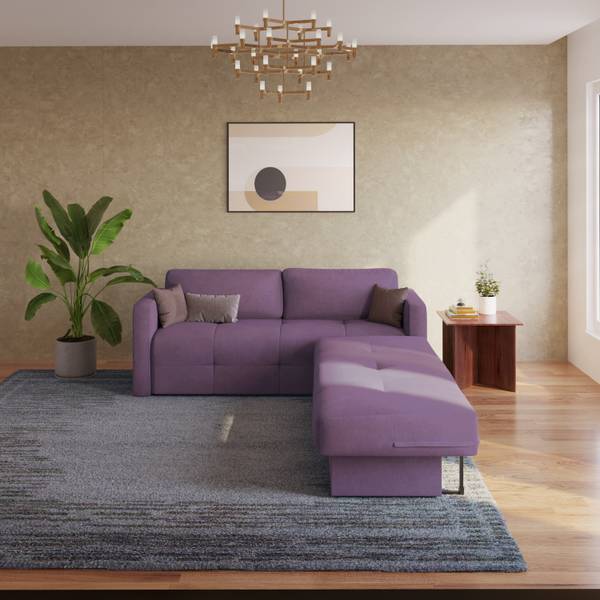 Godrej Interio Cubicon 3 Seater Double Solid Wood Pull Out Sofa Cum Bed