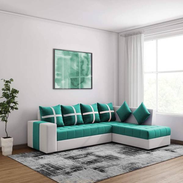 LIVEWELL Premium Quality Fabric 6 Seater Sofa