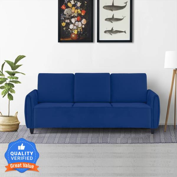 Flipkart Perfect Homes Bibury Three Seater Sofa Blue Fabric 3 Seater Sofa