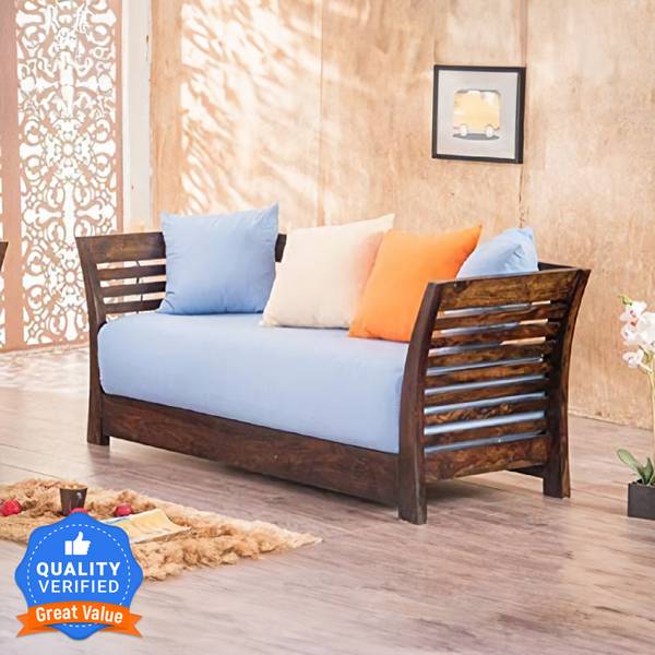 Douceur Furnitures Solid Wood Sheesham Wood 3 Seater Sofa For Living