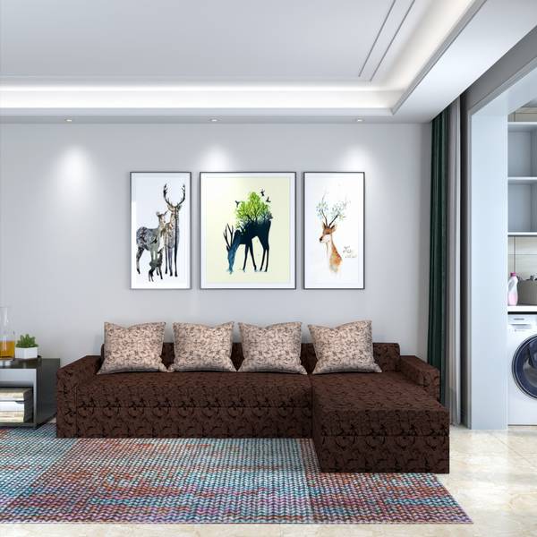 Flipkart Perfect Homes Porto L Shape Fabric 6 Seater Sofa