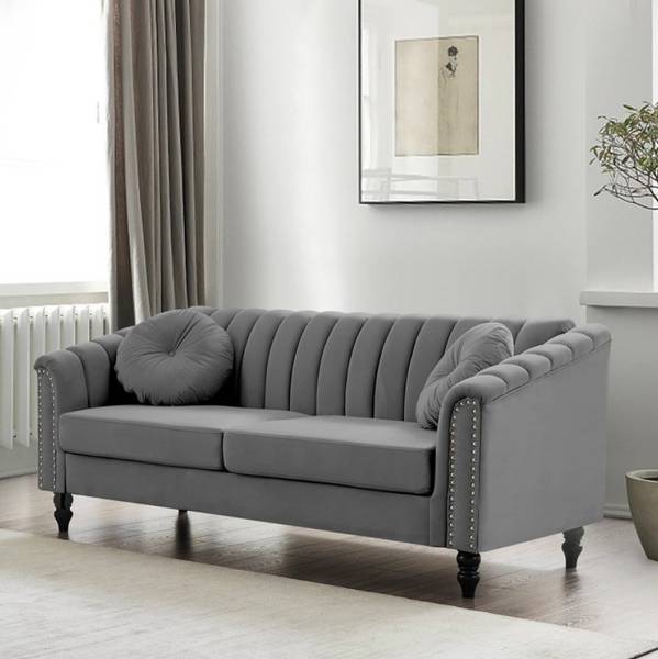 RM HOME RENU Fabric 3 Seater  Sofa