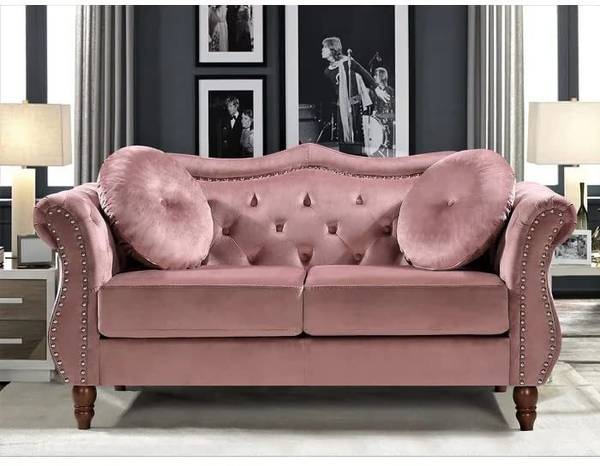 Soul Light Art MODERN FABRIC Hand Tufted 2 Seater Chesterfield Sofa for Home & Living Room Fabric 2 Seater Sofa