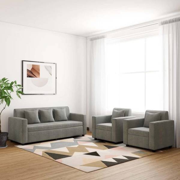 Apostate Morris 5 Seater 3+1+1 Sofa Set for Living Room Fabric 3 + 1 + 1 Sofa Set