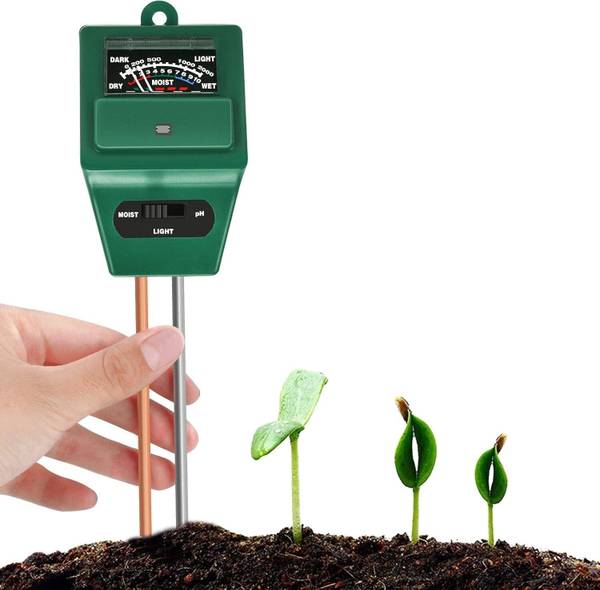 SSUCA Soil Tester Analyser, Soil pH Meter Sunlight Moisture Measuring Sensor, 3-in-1 Soil Test Kit