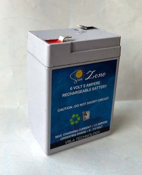 sunzone 6 Volt 5 Ampere battery AGM Solar Battery