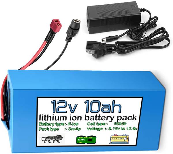 DYNAVOLT 12v 10ah LI-ion Rechargeable battery with charger Lithium Solar Battery