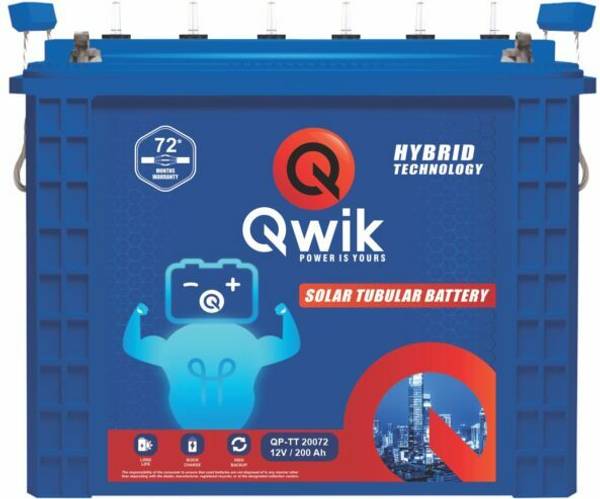 qwik 200 AH | QP-TT20072 Solar Tubular Lithium Solar Battery