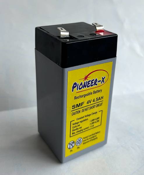 Pioneer-x 4 volt 4.5 Ah battery for torch, emergency light etc. AGM Solar Battery