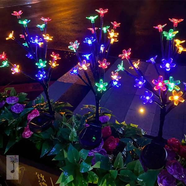 Homehop Solar Garden Lights Outdoor Automatic 20 LED waterproof flower lamps for outdoor Solar Light Set