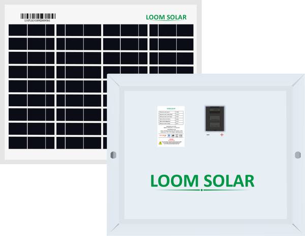 LOOM SOLAR 10 Watt - 12 Volt Solar Panel